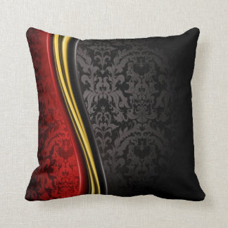 CLASSY BAROQUE BLACK RED OCH GULD PILLOW KUDDE