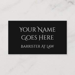Classy Barrister vid Law Affärskort Visitkort
