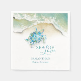 Classy Beach Bridal Shower Napkins Pappersservett