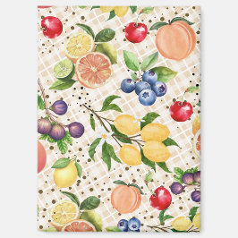 Classy beautiful botanical pattern beige magnet