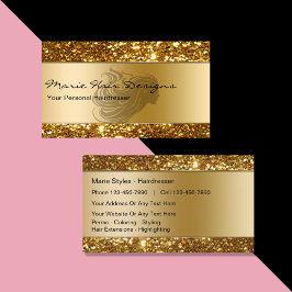 Classy Beauty Hairdresser Business Cards Visitkort