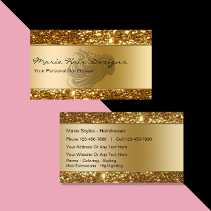 Classy Beauty Hairdresser Business Cards Visitkort