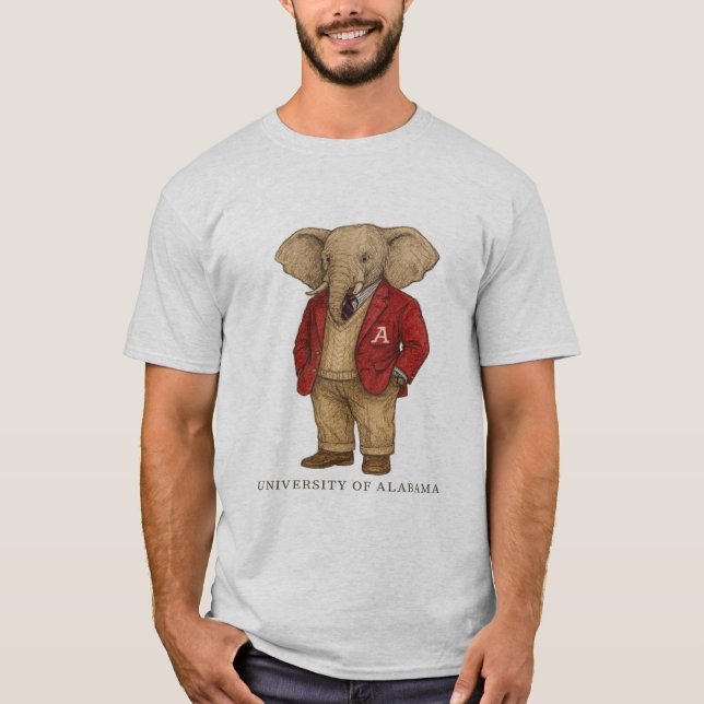 Classy Big Al; University of Alabama Game Day Shir T Shirt (Framsida)