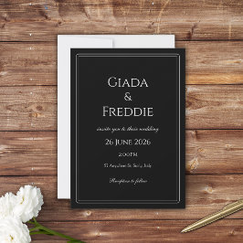 Classy Black and White Inbjudningar