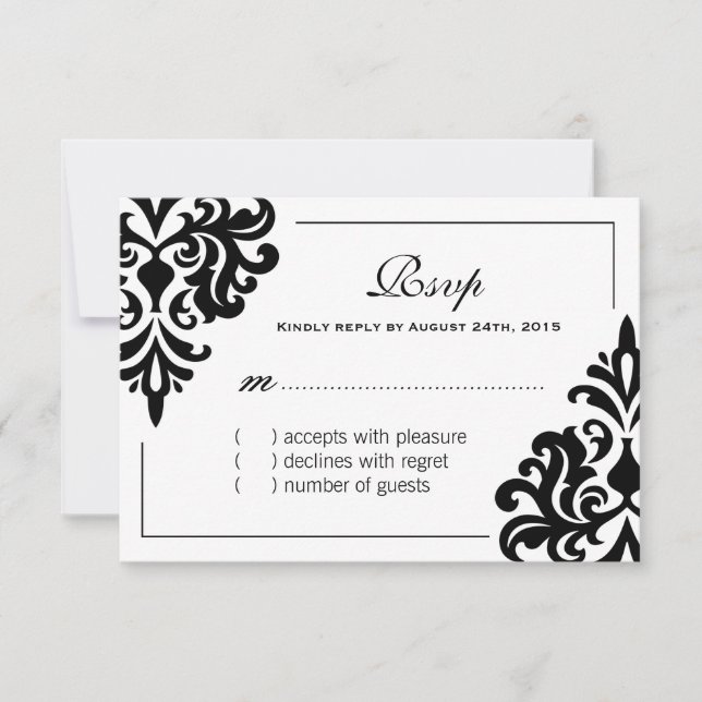 Classy Black and White OSA kort (Framsida)