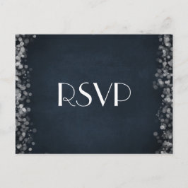 Classy Black Chalkboard Bokeh Ljus OSA Inbjudan Vykort