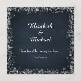 Classy Black Chalkboard med White Bokeh Ljus Inbjudningar