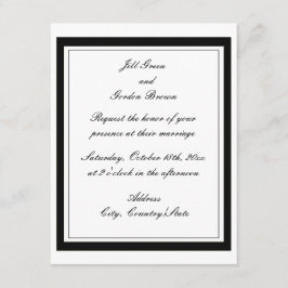 Classy Black Gräns bröllopsinbjudan Inbjudningar