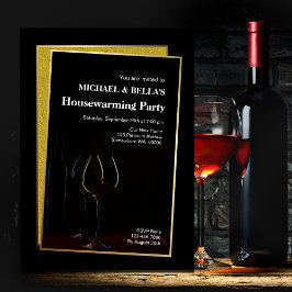 Classy Black Guld Glitter Houseuppvärmning Party