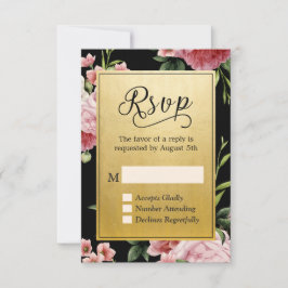 Classy Black Guld Vintage Blommigt OSA Reply