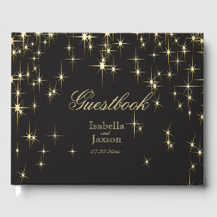 Classy Black och Guld Starlight Gästböcker