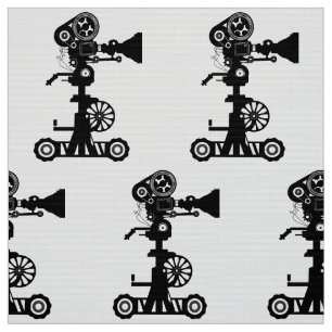 CLASSY BLACK OCH WHITE CINE CAMERA MOTIF TYG