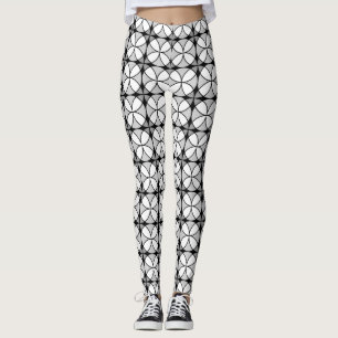 Classy Black och white Shippo Mönster Leggings
