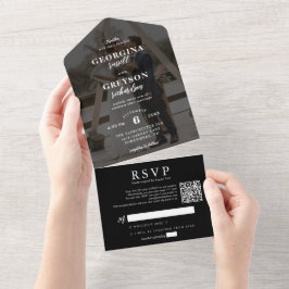 Classy Black OSA Photo QR-kod Bröllop