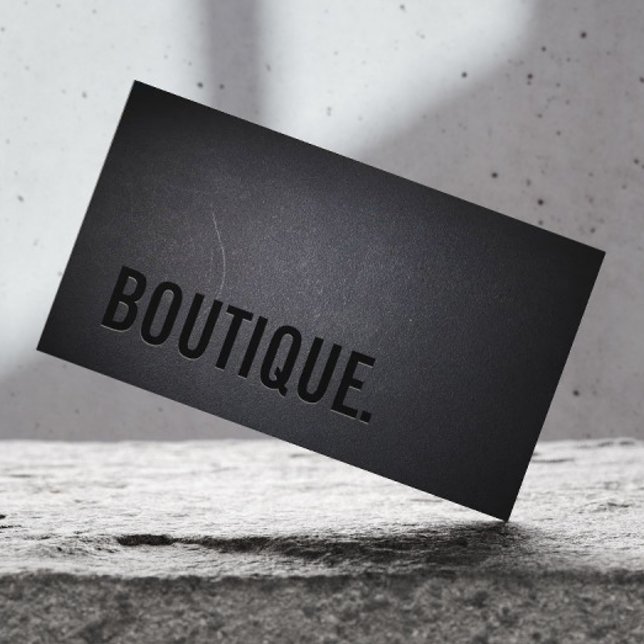 Classy Black Out Boutique Minimalist Elegant Visitkort (Skapare uppladdad)