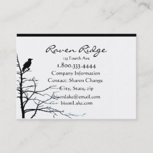 Classy Black Raven Ridge Bird Nature Anpassningsba Visitkort