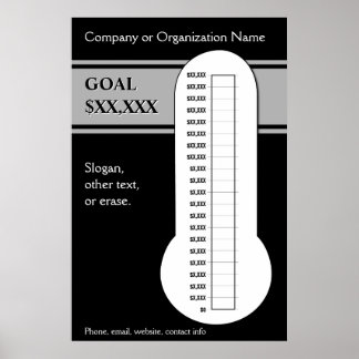 Classy Black Thermometer Poster