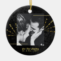 Classy Black Velvet Guld Fireworks Första jul