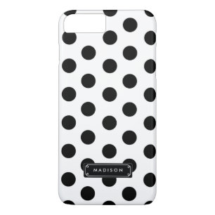 Classy Black White Big Polka dots Personlig