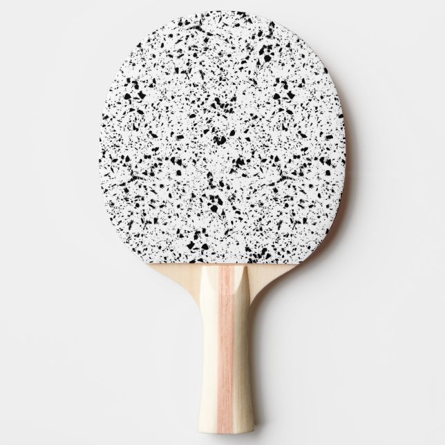 Classy Black White Marble Terrazzo Pingisracket (Framsidan)