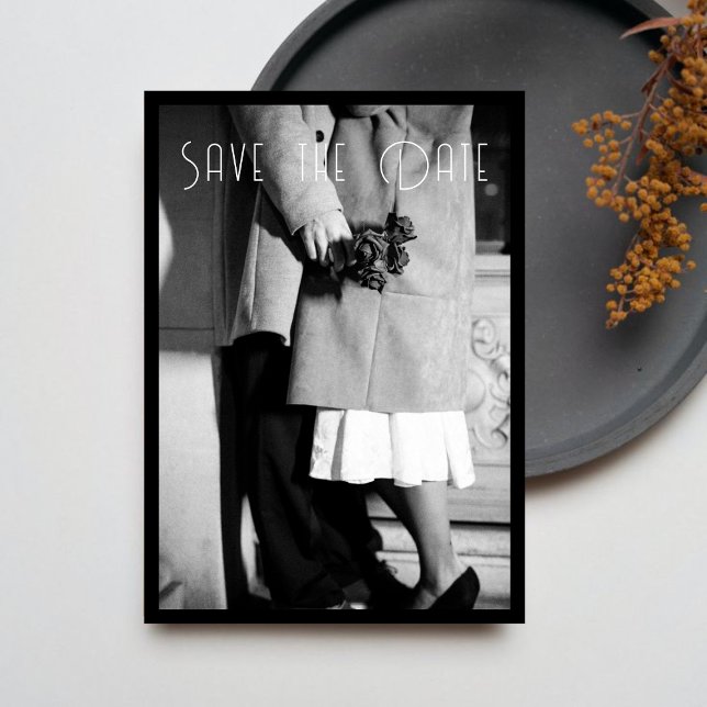 Classy Black & White par Photo Save Date Inbjudningar (Skapare uppladdad)