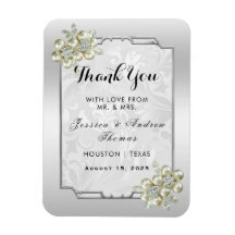 Classy Blommigt Gem, Silver Framed Wedding Favor