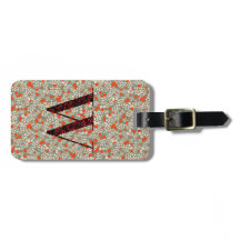 Classy Blommigt Monogrammed Brev W grönt röd