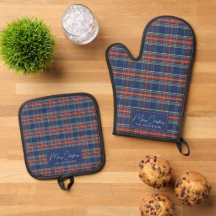 Classy Blue Burnt Orange Scottish Tartan jul