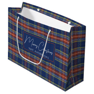 Classy Blue Burnt Orange Scottish Tartan jul