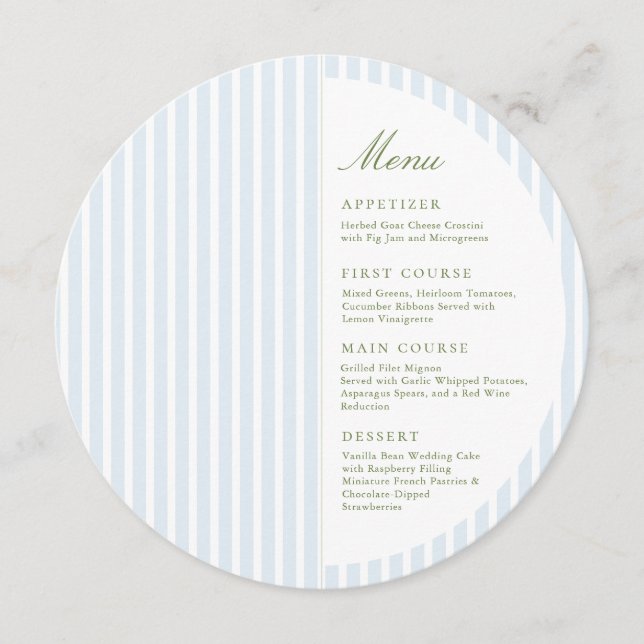 Classy Blue Stripes Half Circle  Meny (Framsida)