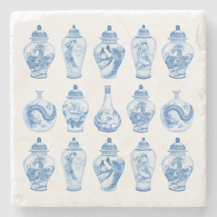 Classy Blue White Chinoiserie Ginger Burk Stenunderlägg
