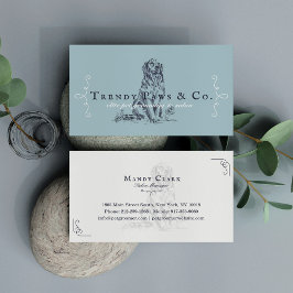 Classy Boutique Stil Pet Salon Golden Retriever Visitkort
