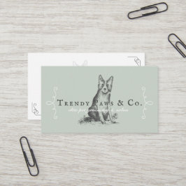 Classy Boutique Stil Pet Salon Gräns Collie Hund Visitkort
