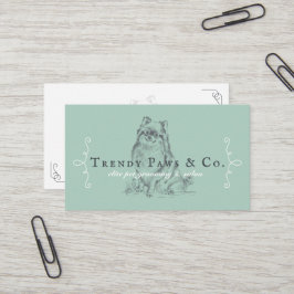 Classy Boutique Stil Pet Salon Pommern Hund Visitkort