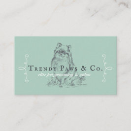 Classy Boutique Stil Pet Salon Pommern Hund Visitkort