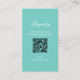Classy Bride & Co Teal Blue Möhippa Registry Tilläggskort