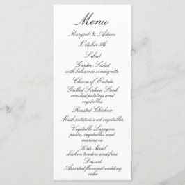 Classy Bröllop Menu Meny
