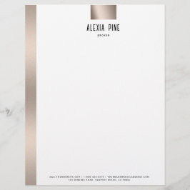 Classy Brushed Ro Guld Professionell Business Brevhuvud