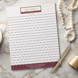 Classy Burgundy Ivory Lining Anteckningsblock