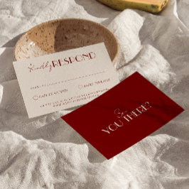 Classy Burgundy Ivory Old Money Timeless Wedding OSA Kort