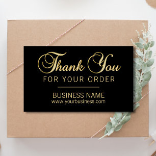 Classy Business Professionell Tack Guld Black Rektangulärt Klistermärke