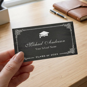 Classy Chalkboard Black White Student Student