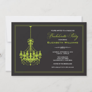 Classy Chandelier Bachelorette Inbjudan (kalk)