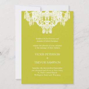 Classy Chandelier-bröllopsinbjudningar Inbjudningar