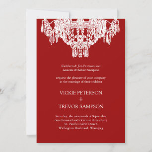 Classy Chandelier-bröllopsinbjudningar Inbjudningar