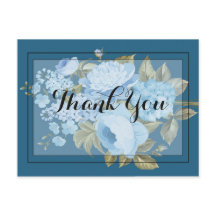 Classy Chic blå blomsterglas Tack