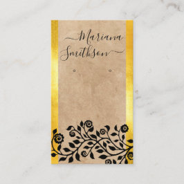Classy Chic Black Beige Guld Visning Cards Visitkort