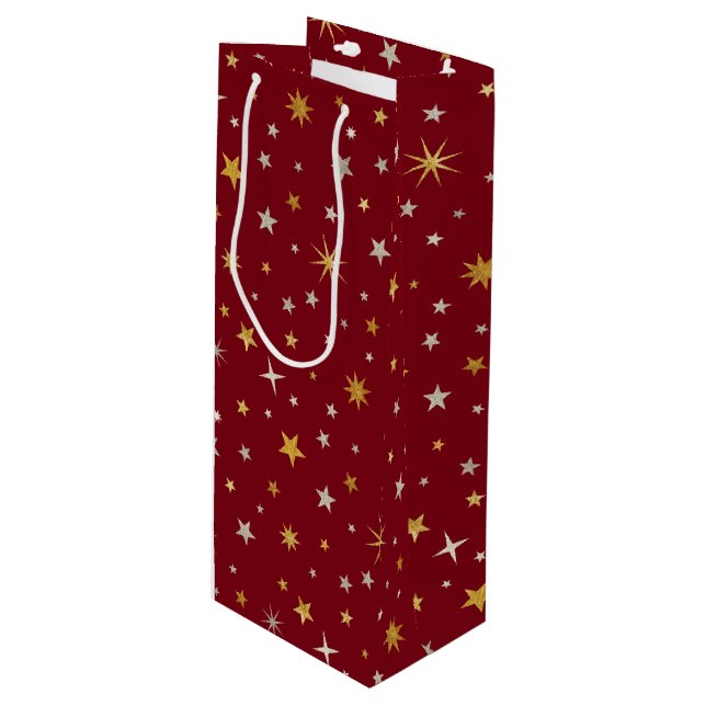 Classy Chic Elegant Guld Silver Red Julstjärna (Framsidan Vinklad)
