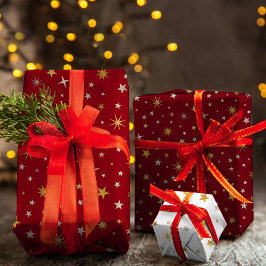 Classy Chic Elegant Guld Silver Red Julstjärna