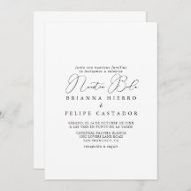 Classy Chic Minimalist Nuestra Boda Bröllop 